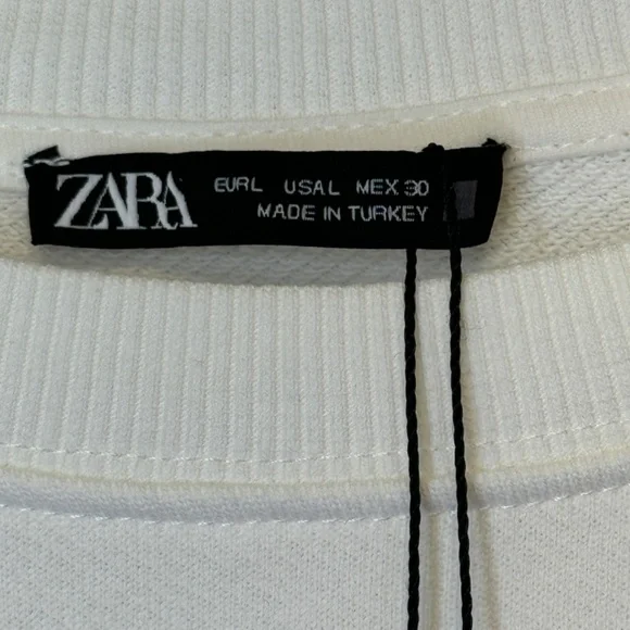 Zara NWT Smiley Graphic Lightweight Long Sleeve VSCO Crewneck Sweatshirt (RARE) - Picture 7 of 11